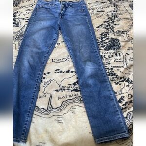 Gap Size 28/6R True Skinny High Rise Blue Jeans